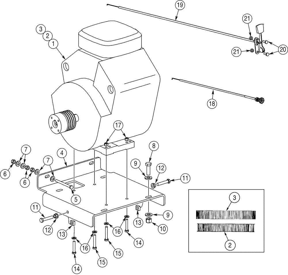 Схема запчастей Case TF300B - (02-01) - ENGINE AND AIR CLEANER MOUNTING, ENGINE (02) - ENGINE