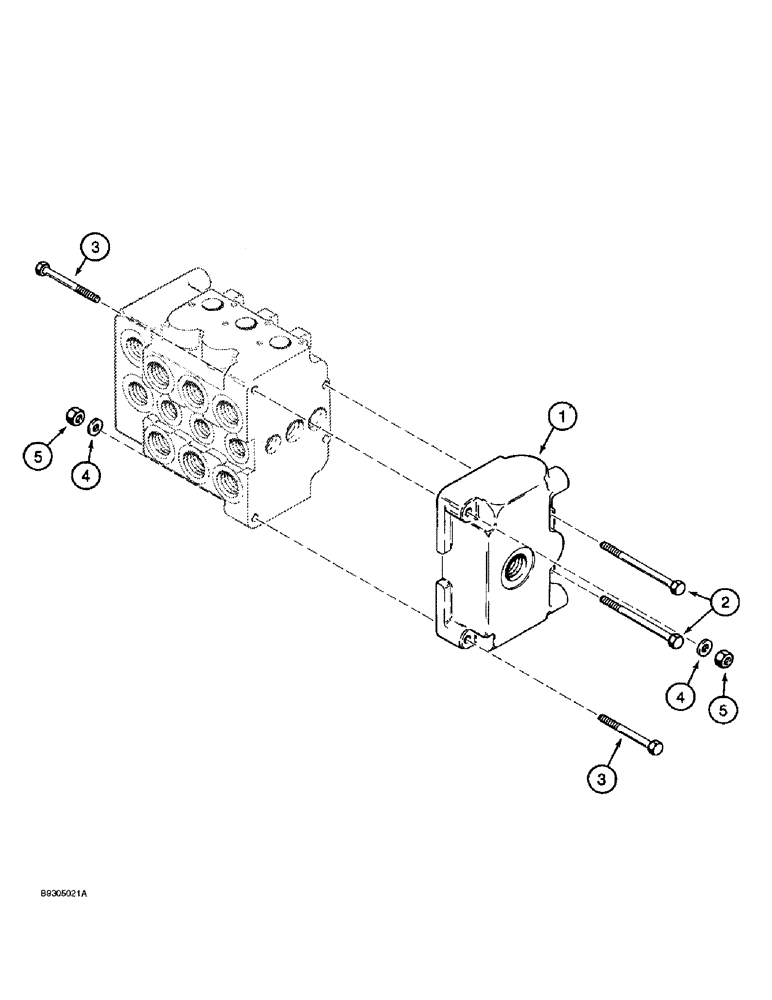 Схема запчастей Case 560 - (8-144) - PLOW CONTROL VALVE ASSEMBLY - H674318, END PLATE MOUNTING, P85 PLOW (08) - HYDRAULICS