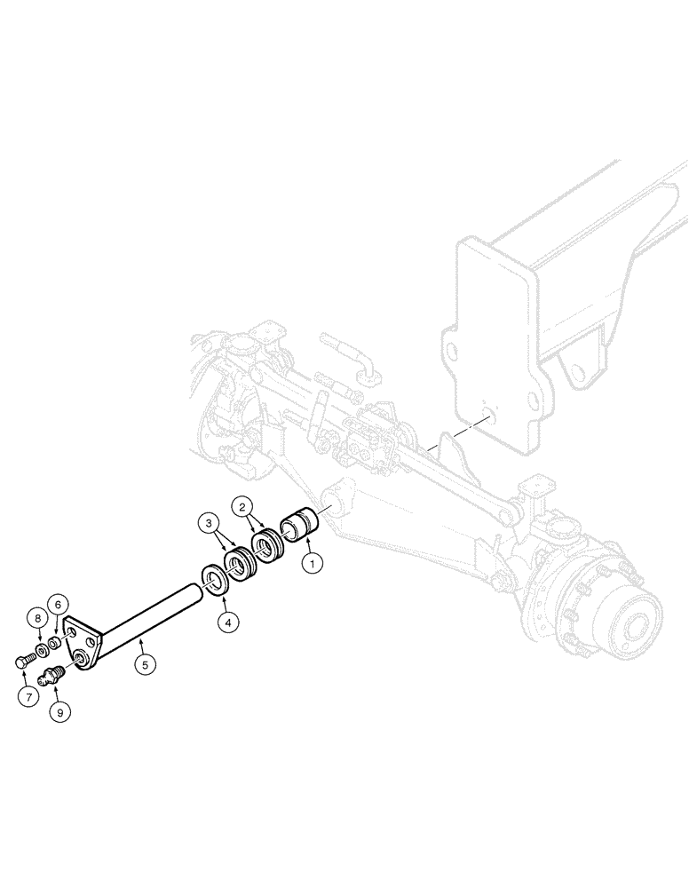 Схема запчастей Case 865B AWD - (06-16[01]) - FRONT AXLE - SUPPORT BEARING (06) - POWER TRAIN