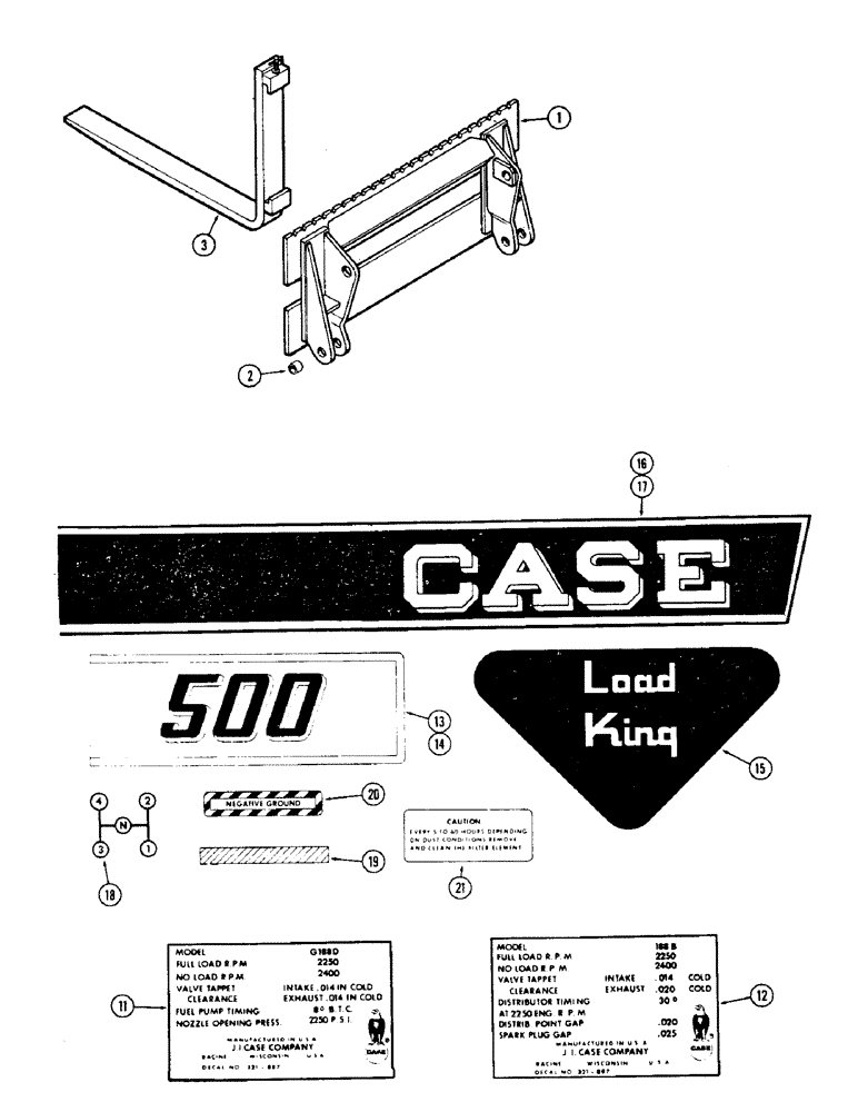 Схема запчастей Case 500 - (124) - FORK LIFT (05) - UPPERSTRUCTURE CHASSIS