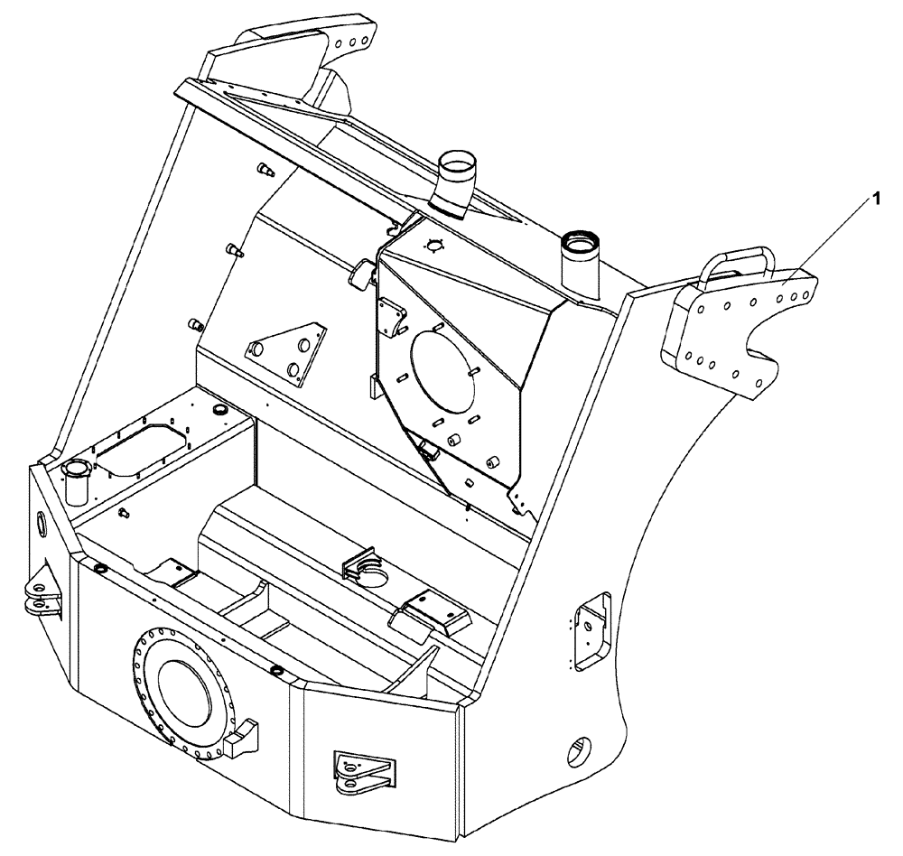 Схема запчастей Case DV213 - (39.100.01[03]) - REAR FRAME (GROUP 60-ND135188) (39) - FRAMES AND BALLASTING