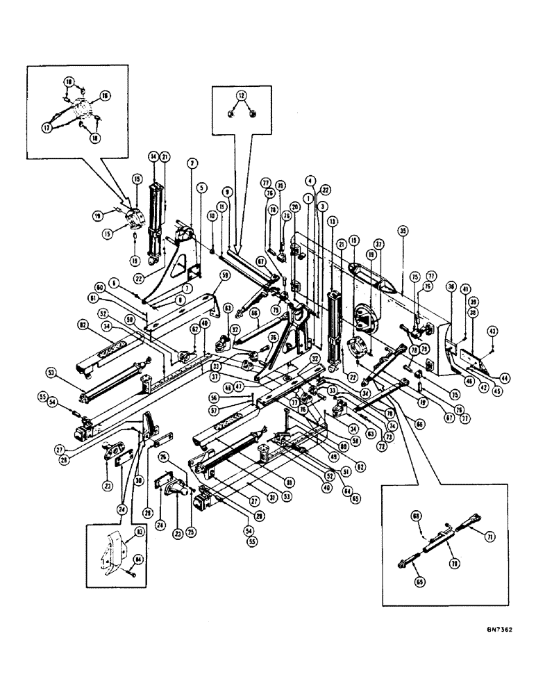 Схема запчастей Case 1000 - (230) - HYDRAULIC ANGLING DOZER (05) - UPPERSTRUCTURE CHASSIS