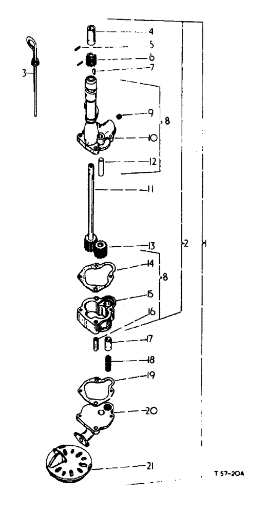 Схема запчастей Case 500 - (12-086) - LUBRICATION SYSTEM DIESEL ENGINE No Description