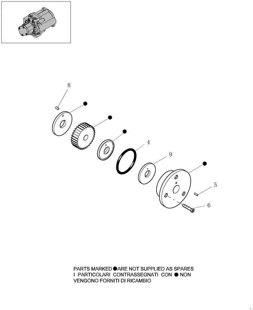 Схема запчастей Case CX31B - (1.030A[06]) - HYDRAULIC PUMP - COMPONENTS (35) - HYDRAULIC SYSTEMS