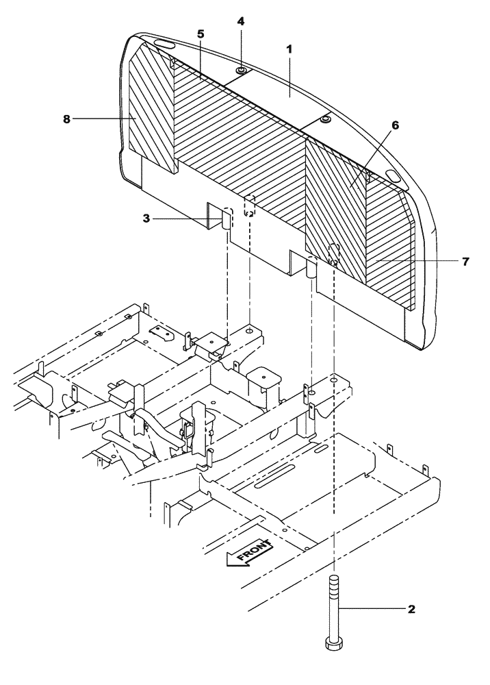 Схема запчастей Case CX160C - (37.140.20) - COUNTERWEIGHT - SOUNDPROOFING (39) - FRAMES AND BALLASTING