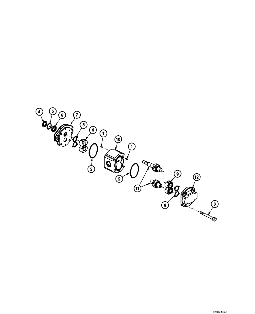 Схема запчастей Case 885 - (08.36[00]) - MOTOR HYDRAULIC - ASSEMBLY (08) - HYDRAULICS