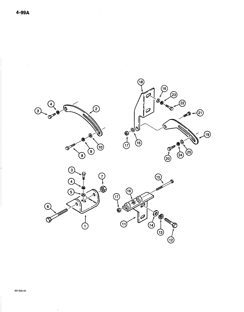 Схема запчастей Case 1080B - (4-099A) - ALTERNATOR MOUNTING PARTS (04) - ELECTRICAL SYSTEMS