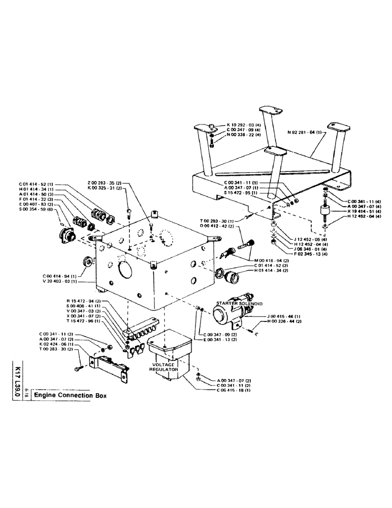 Схема запчастей Case 220CKS - (81) - ENGINE CONNECTION BOX (06) - ELECTRICAL SYSTEMS