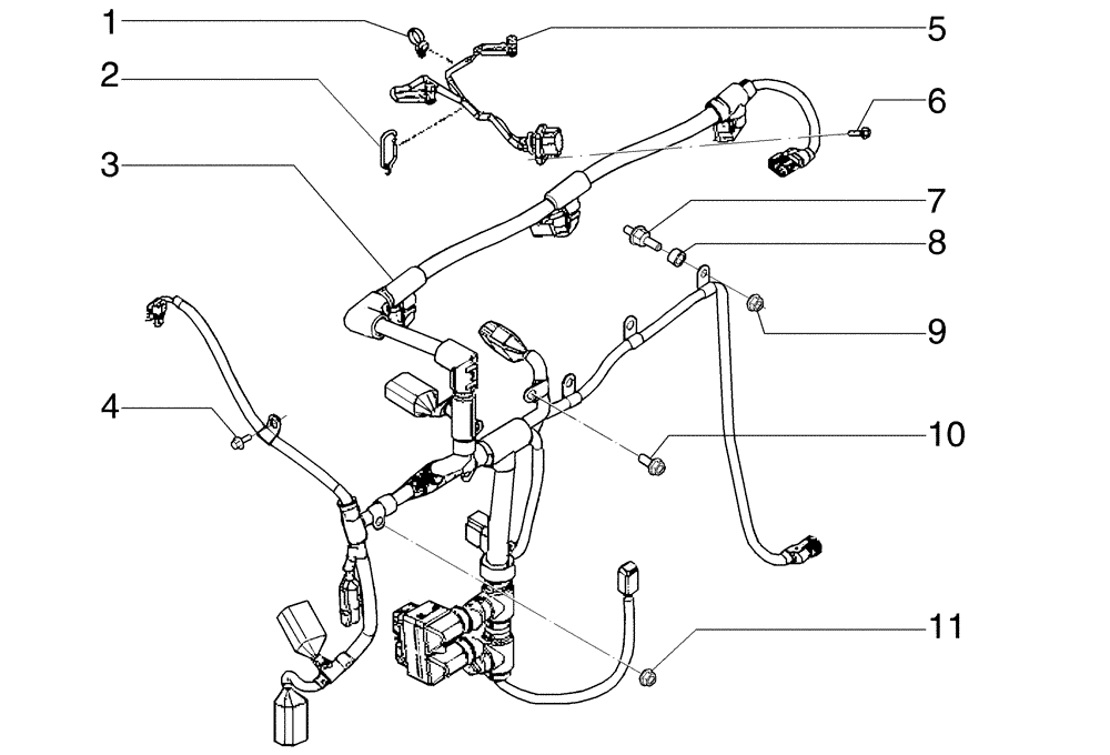 Схема запчастей Case 865 VHP - (03-26[01]) - WIRING HARNESS (03) - FUEL SYSTEM