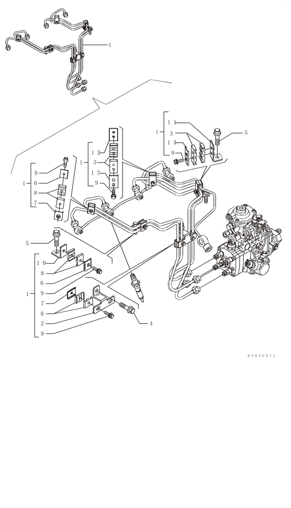 Схема запчастей Case 521D - (03-10) - FUEL INJECTION SYSTEM (03) - FUEL SYSTEM