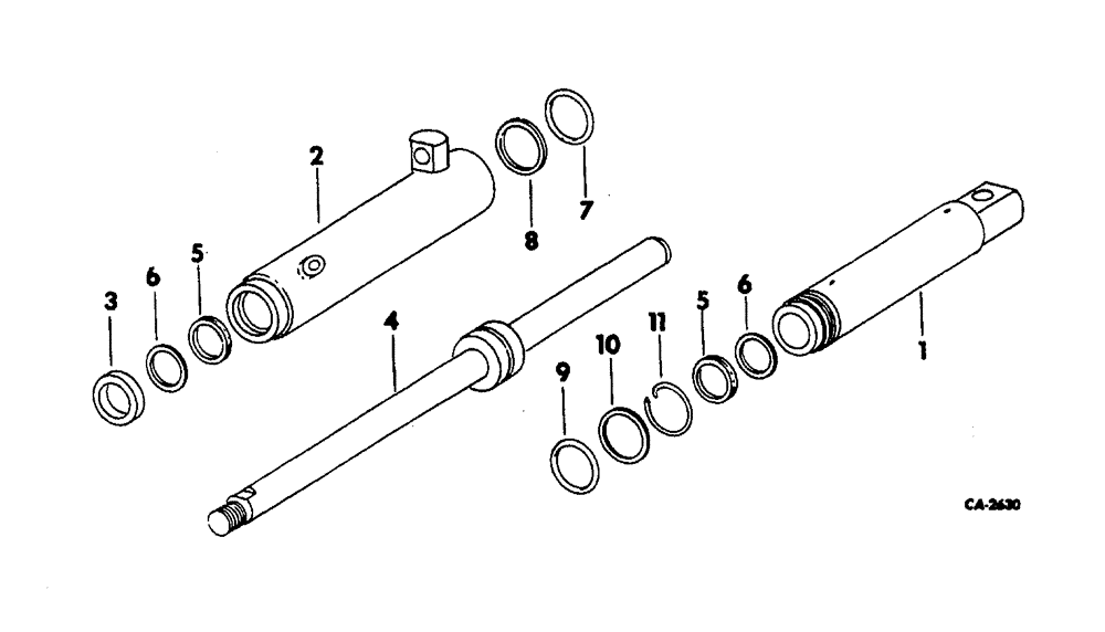 Схема запчастей Case 3400 - (072) - POWER STEERING CYLINDER (41) - STEERING