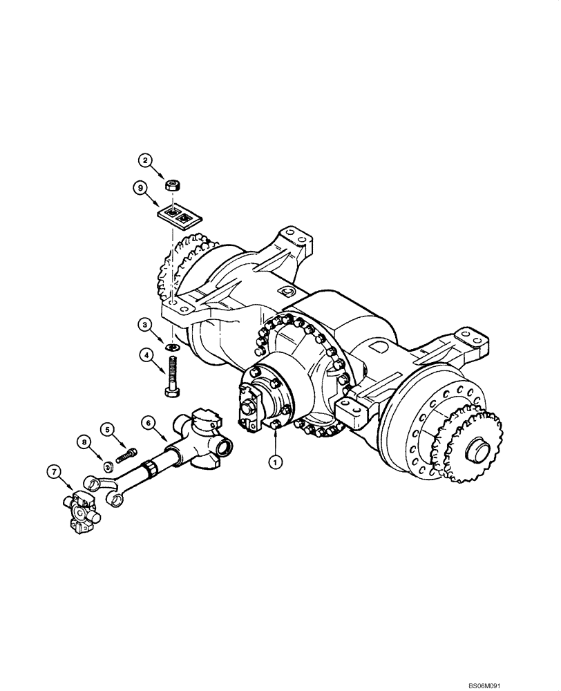 Схема запчастей Case 845 - (06.31[00]) - REAR AXLE DANA - ASSEMBLY (06) - POWER TRAIN