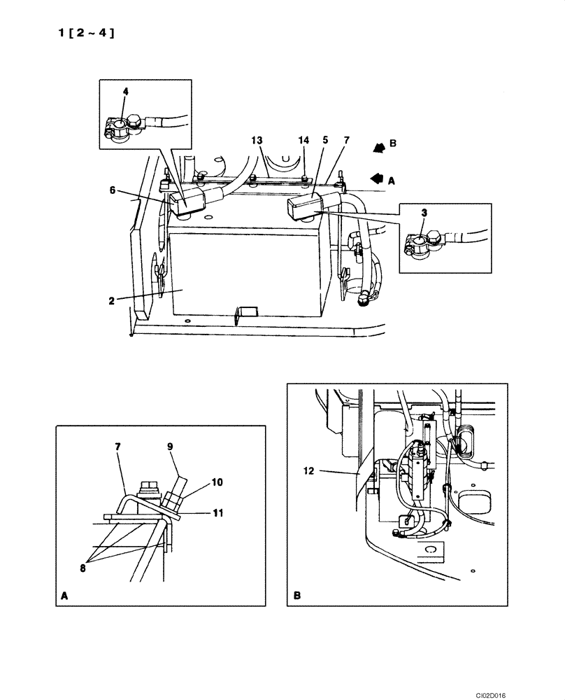 Схема запчастей Case CX80 - (04-15) - BATTERIES (04) - ELECTRICAL SYSTEMS