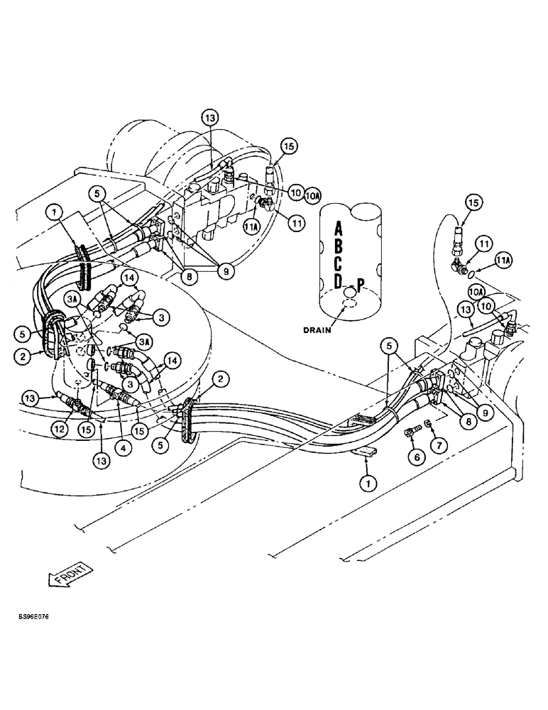 Схема запчастей Case 9060B - (6-20) - TRACK DRIVE HYDRAULIC CIRCUIT, SWIVEL TO TRACK DRIVE MOTORS (06) - POWER TRAIN