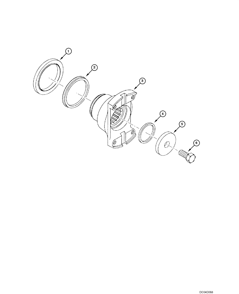 Схема запчастей Case 885 - (06.19[00]) - TRANSMISSION - OUTPUT FLANGE (06) - POWER TRAIN