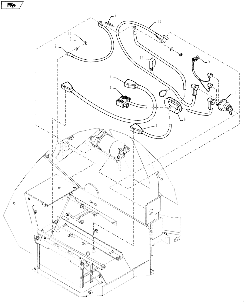 Схема запчастей Case 521F - (55.302.01) - BATTERY CABLE INSTALLATION (55) - ELECTRICAL SYSTEMS