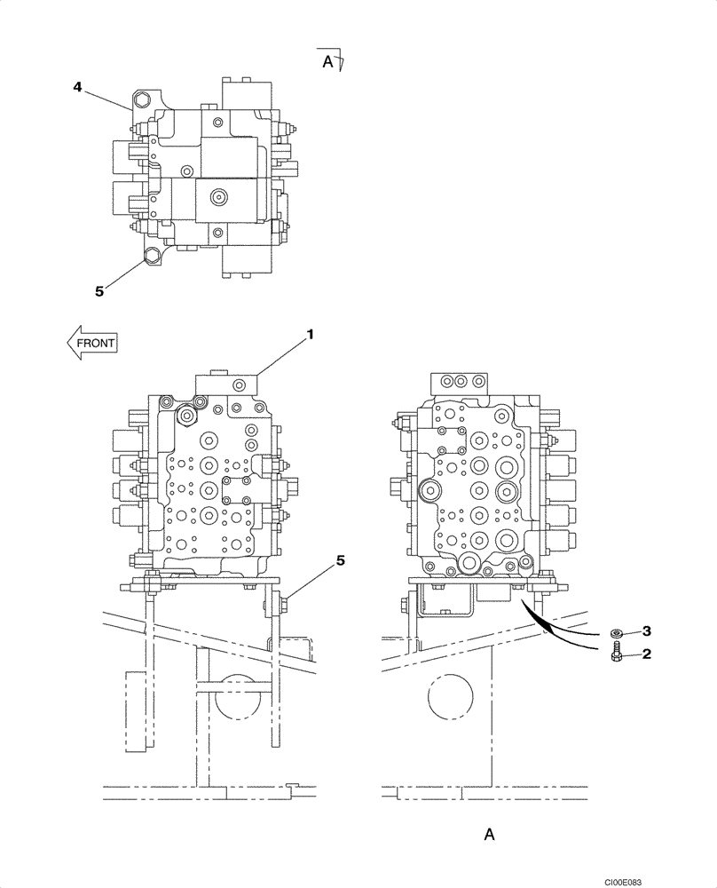 Схема запчастей Case CX160 - (08-59) - CONTROL VALVE - SUPPORT (08) - HYDRAULICS