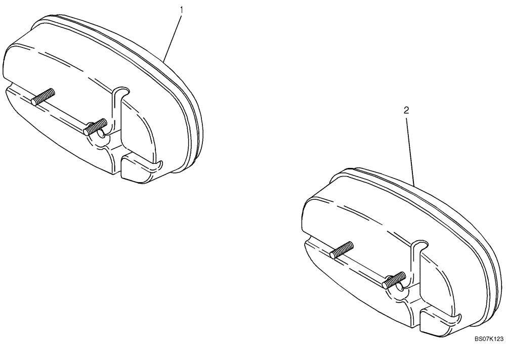 Схема запчастей Case 121E - (32.211[2988715000]) - REAR COMPACT LAMPS (55) - ELECTRICAL SYSTEMS