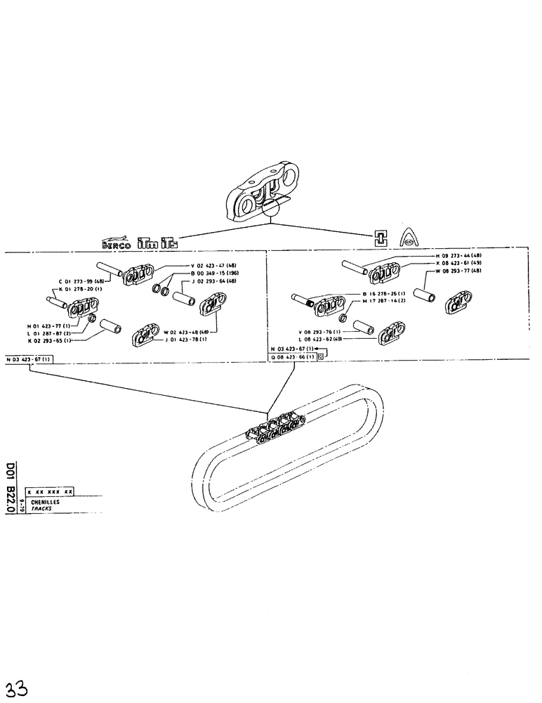 Схема запчастей Case SC150L - (033) - TRACKS 