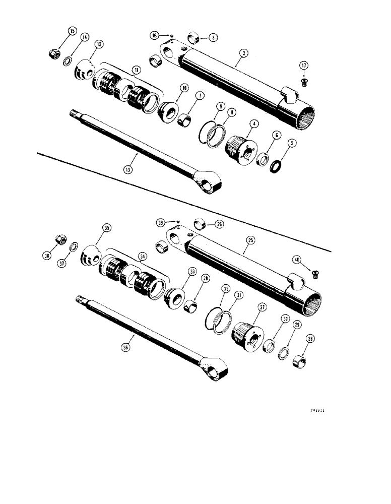 Схема запчастей Case 32 - (136) - G32595 STABILIZER CYLNDER, 3-1/2 I.D. X 16-3/8" STROKE 