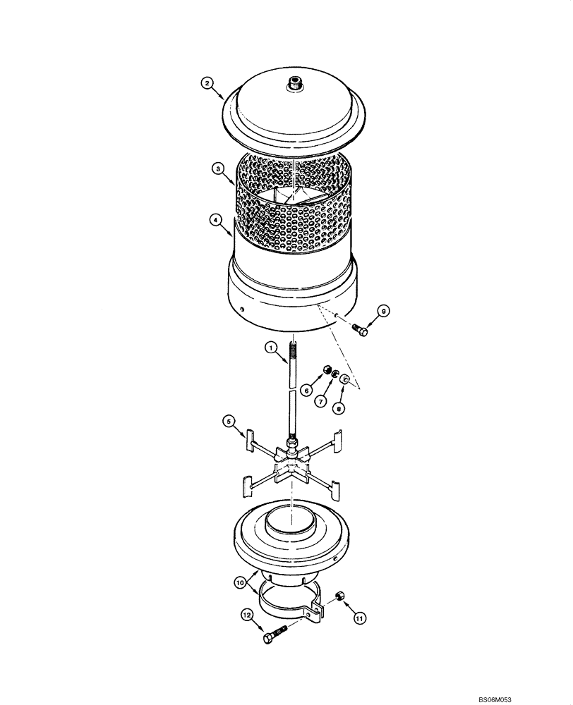 Схема запчастей Case 885 - (02.09[00]) - AIR PRE-CLEANER - ASSEMBLY (02) - ENGINE