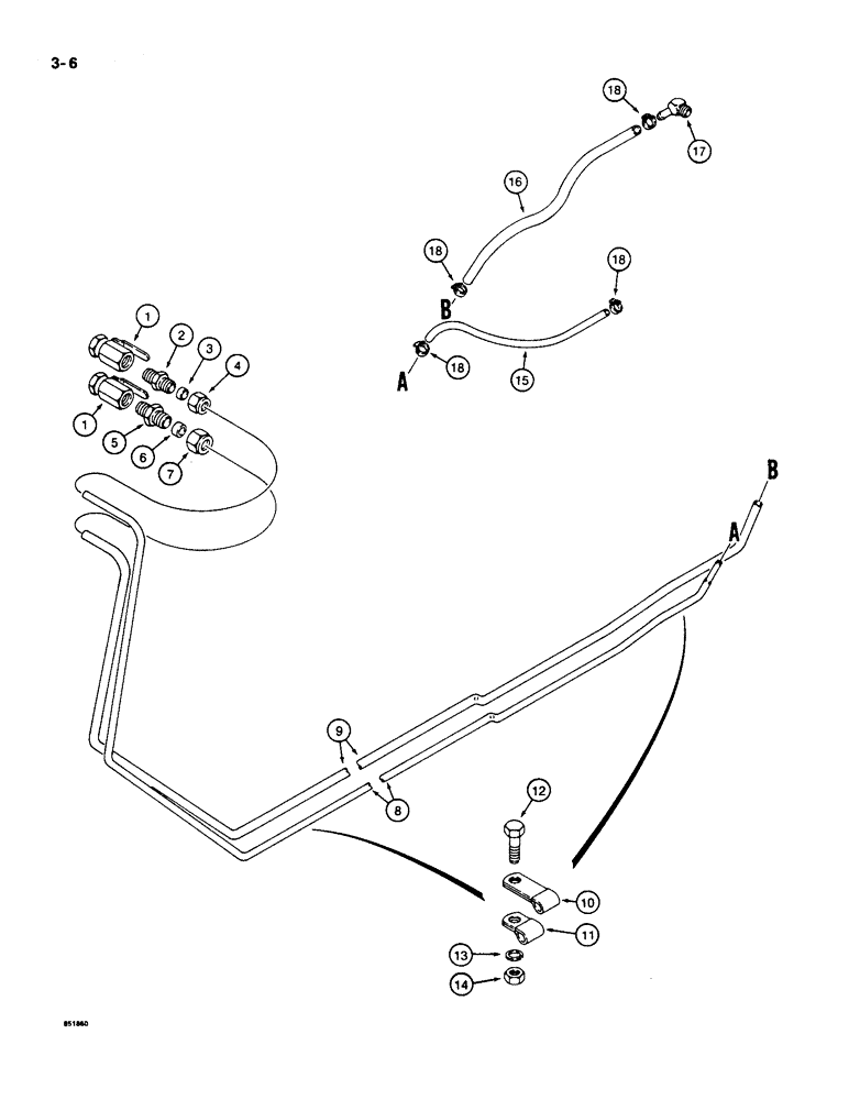 Схема запчастей Case 550 - (3-06) - FUEL LINES (03) - FUEL SYSTEM