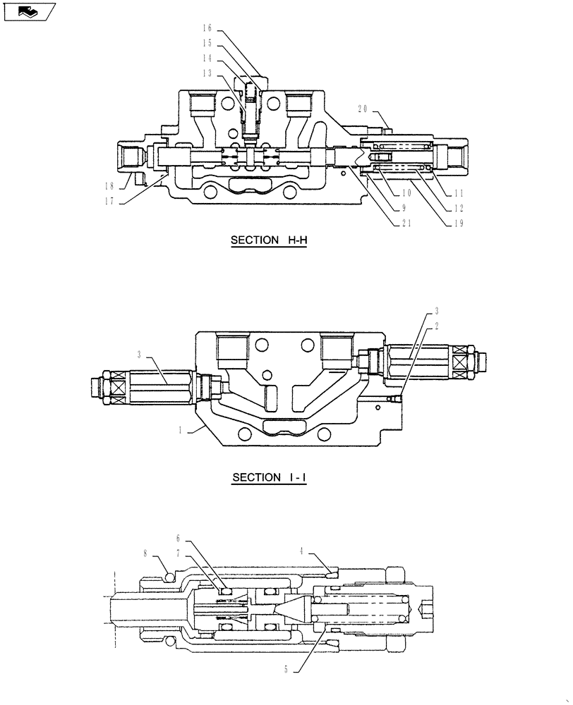 Схема запчастей Case CX27B ASN - (35.359.08) - VALVE INSTALL (35) - HYDRAULIC SYSTEMS