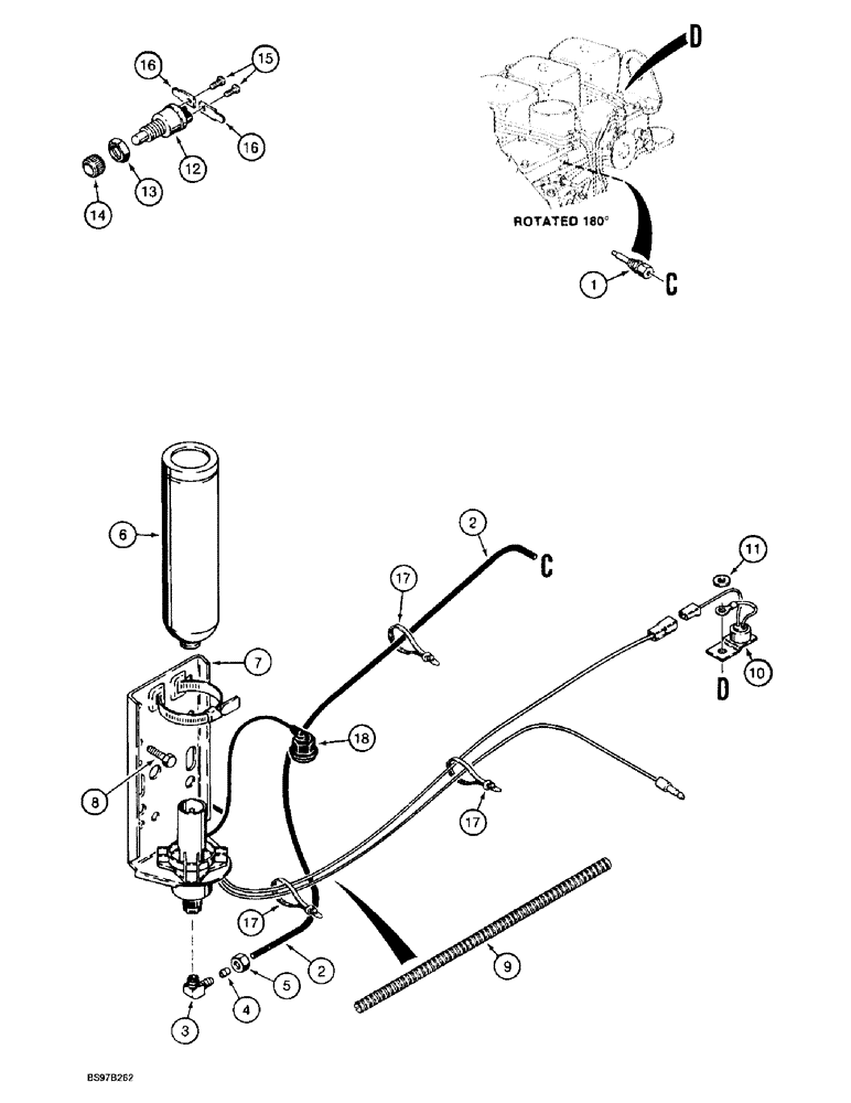 Схема запчастей Case 570LXT - (2-014) - COLD START SYSTEM (02) - ENGINE