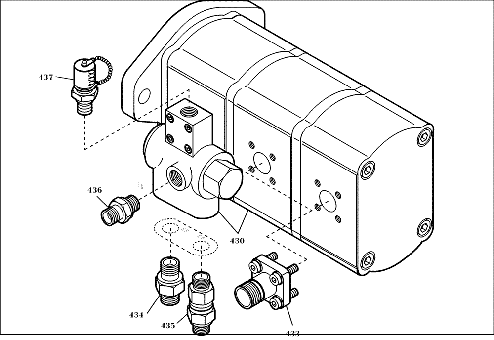 Схема запчастей Case 21D - (22.020[001]) - DOUBLEPUMP (S/N 561101-UP) No Description