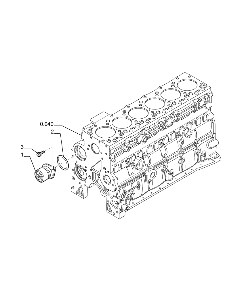 Схема запчастей Case 1850K - (0.320[01]) - WATER PUMP (01) - ENGINE