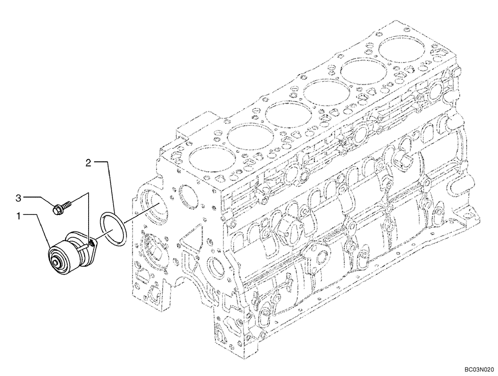 Схема запчастей Case 721D - (02-22) - WATER PUMP (02) - ENGINE