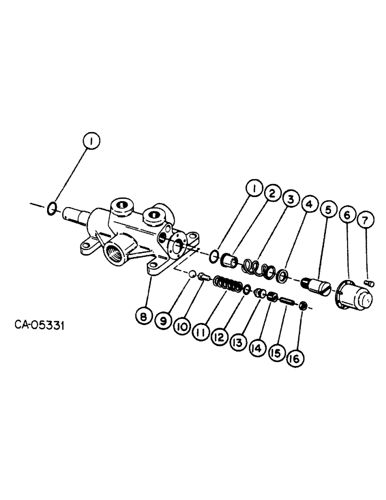 Схема запчастей Case 4150 - (10-17) - HYDRAULICS, AUXILIARY CONTROL VALVE (07) - HYDRAULICS