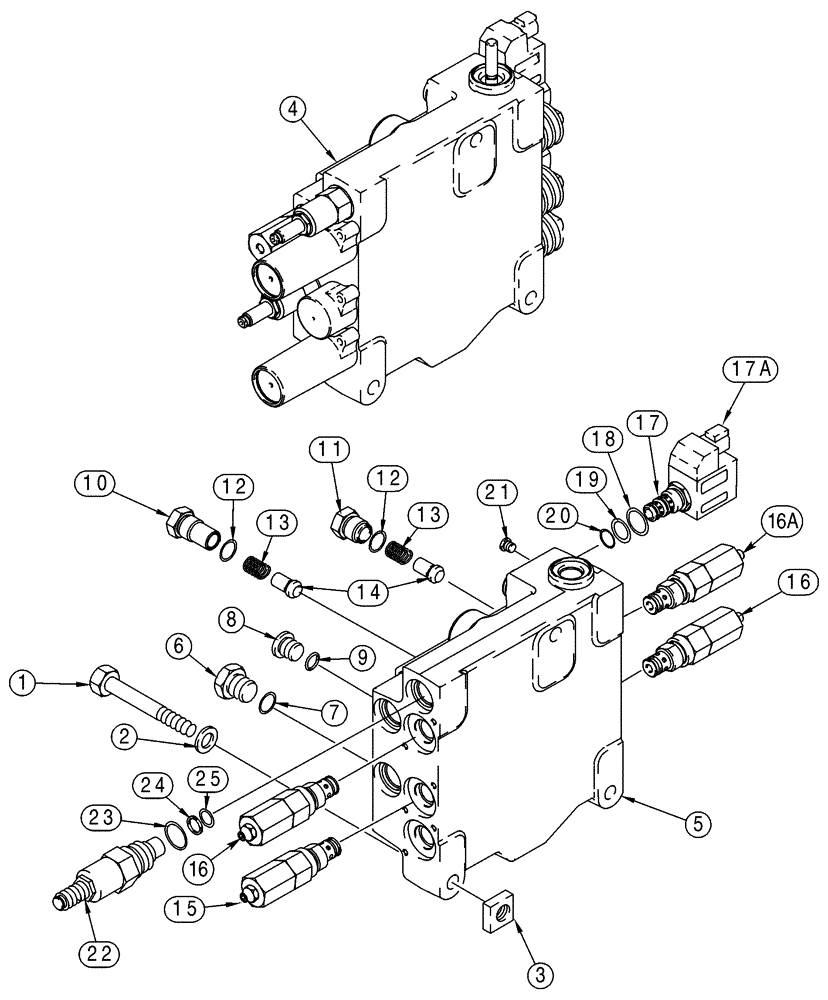 Схема запчастей Case 75XT - (08-13) - VALVE, CONTROL - MOUNTING (08) - HYDRAULICS