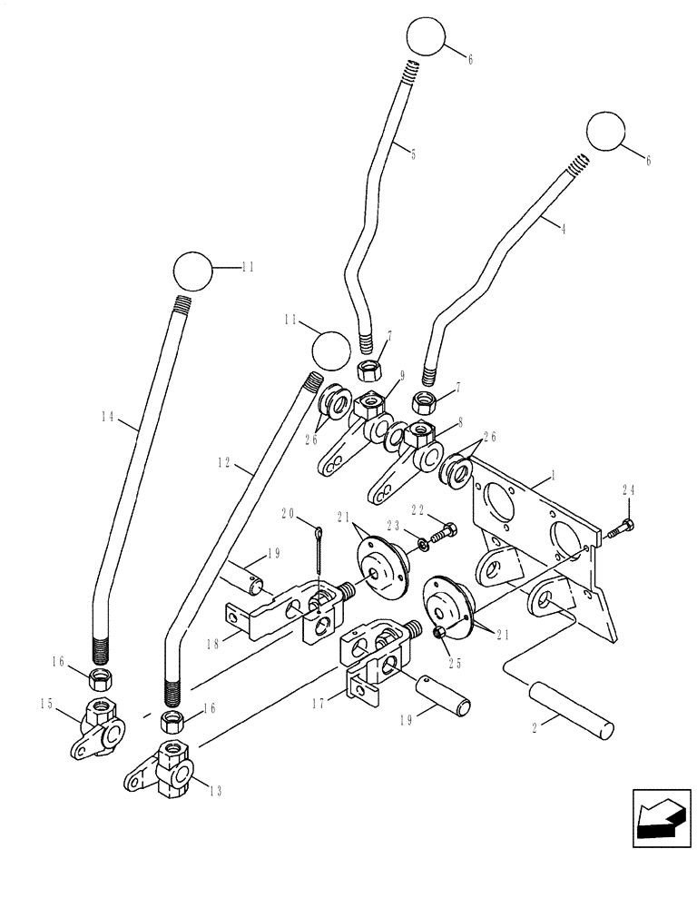 Схема запчастей Case 580SN WT - (35.726.30[04]) - CONTROLS - BACKHOE, WITH HAND SWING (MODELS WITH OR WITHOUT EXTENDABLE DIPPER) (35) - HYDRAULIC SYSTEMS