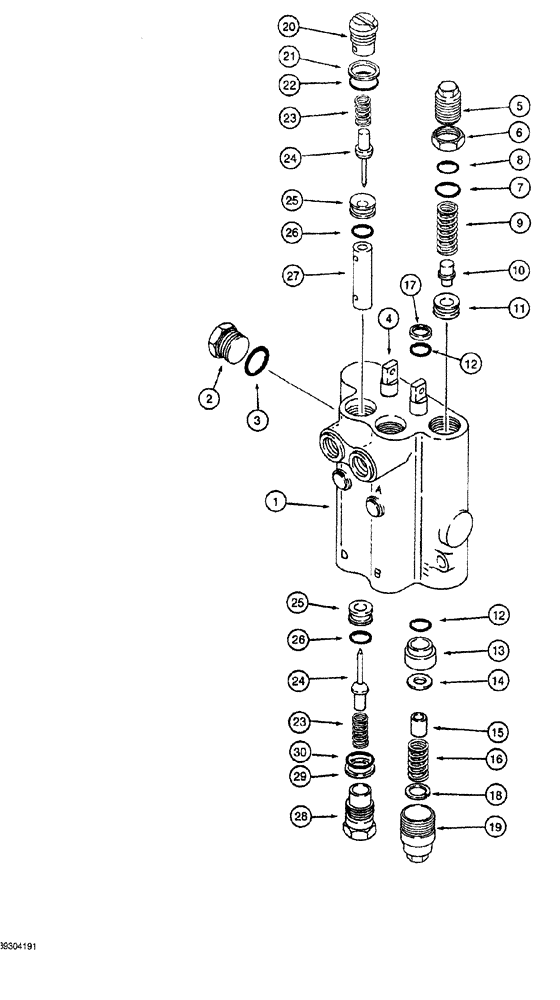 Схема запчастей Case MAXI-SNEAKER - (05-010) - STEERING AND ATTACHMENT LIFT CONTROL VALVE (05) - STEERING