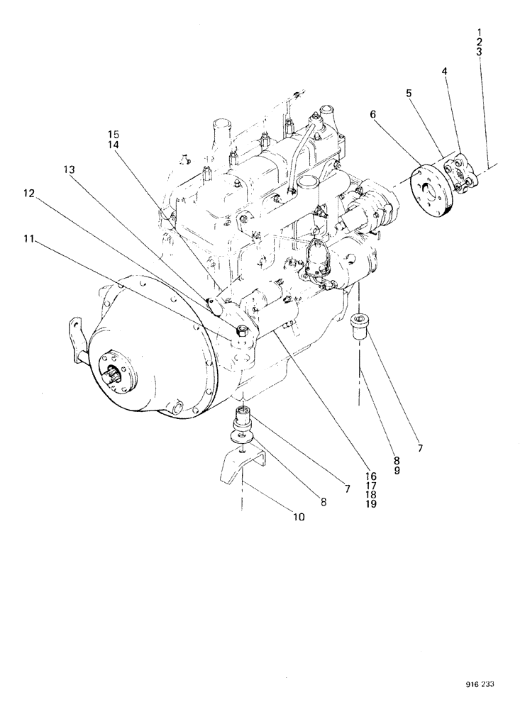 Схема запчастей Case 580F - (056) - ENGINE MOUNTS (10) - ENGINE