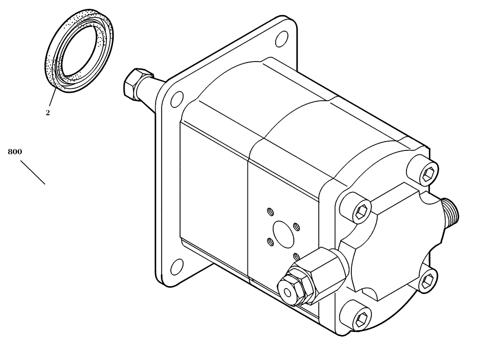 Схема запчастей Case 221D - (22.130[001]) - GEAR MOTOR (S/N 581101-UP) (35) - HYDRAULIC SYSTEMS