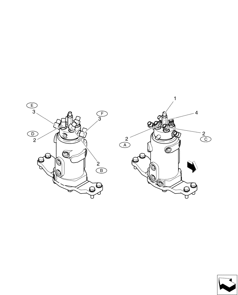 Схема запчастей Case CX36B - (01-039[00]) - HYD LINES, SWIVEL (35) - HYDRAULIC SYSTEMS