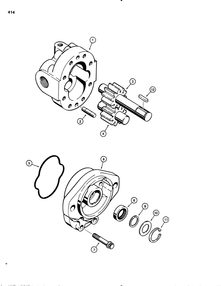 Схема запчастей Case SD100 - (414) - H654814 HYDRAULIC MOTOR (35) - HYDRAULIC SYSTEMS