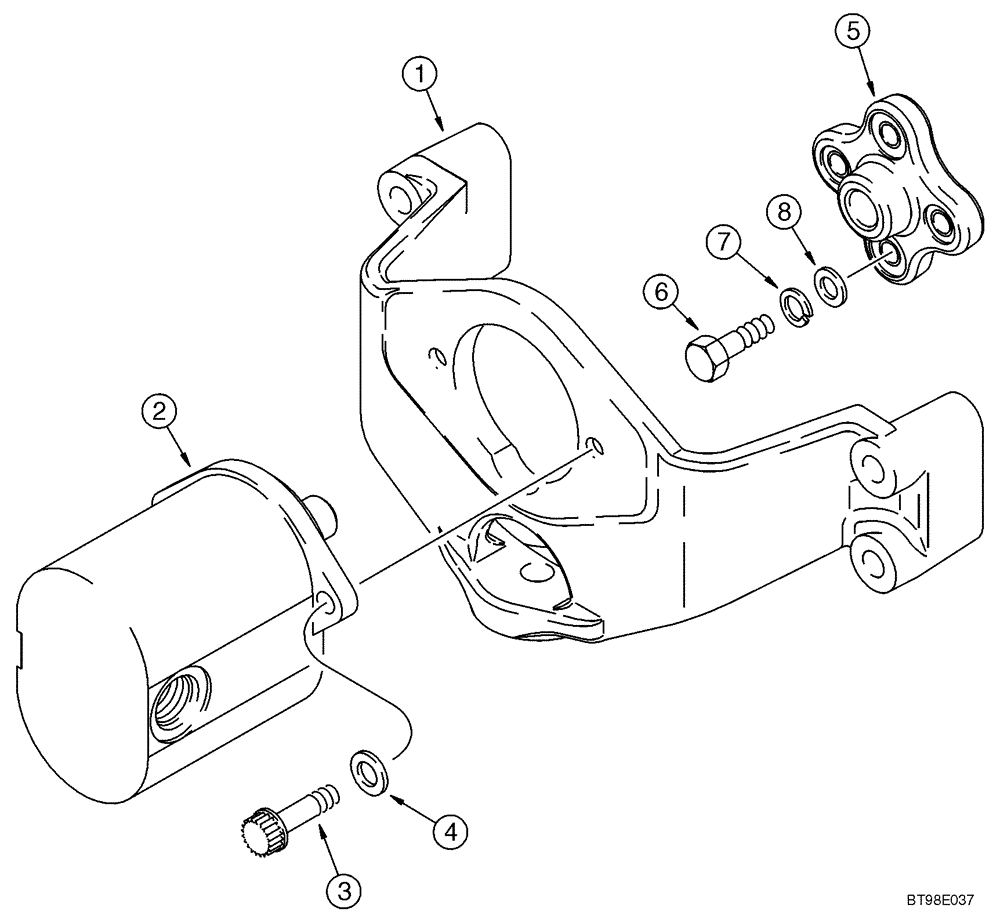 Схема запчастей Case 60XT - (06-07) - PUMP, GEAR - MOUNTING (06) - POWER TRAIN