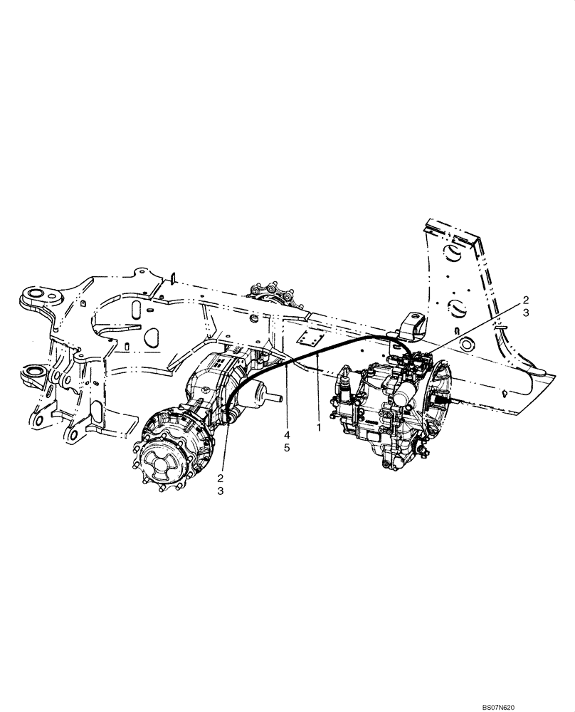 Схема запчастей Case 590SM - (06-41) - AXLE, REAR - DIFFERENTIAL LOCK (06) - POWER TRAIN