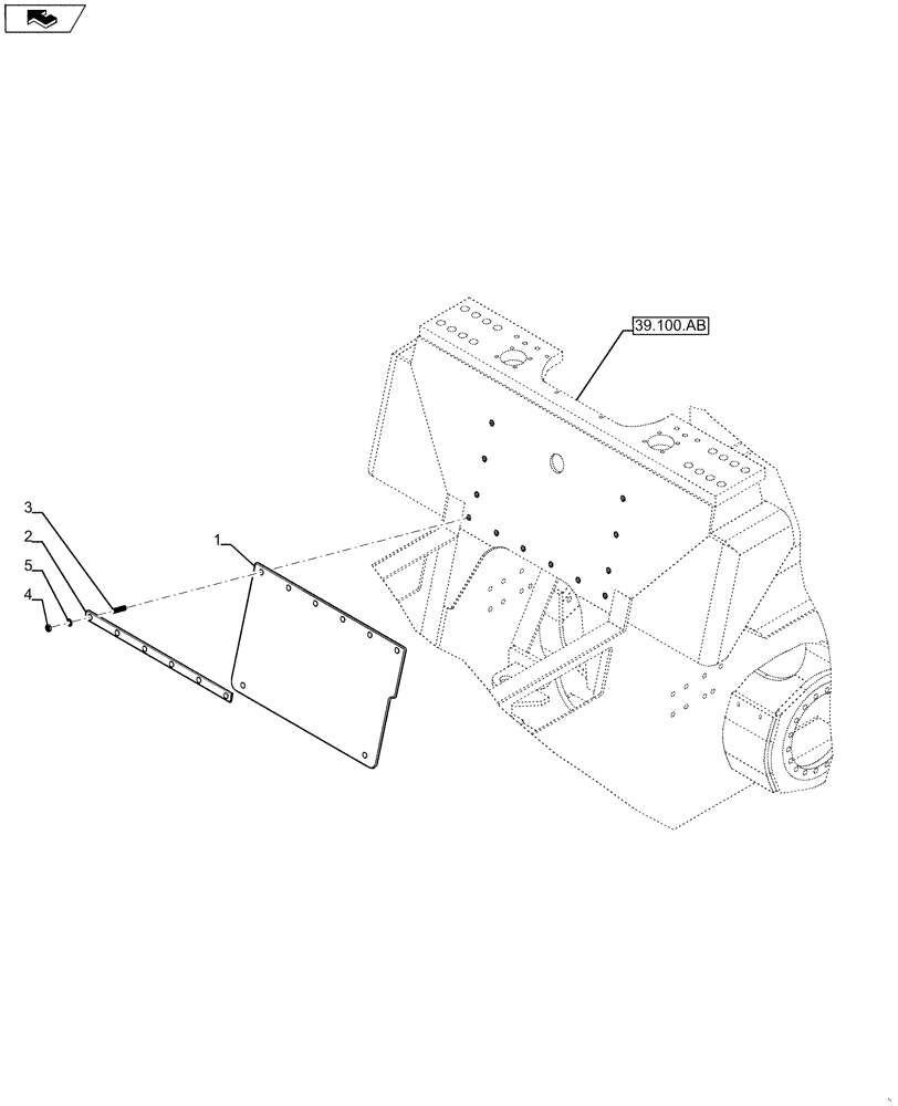 Схема запчастей Case SV211 - (39.100.AH[04]) - HYDRAULIC PUMP - COVER (39) - FRAMES AND BALLASTING