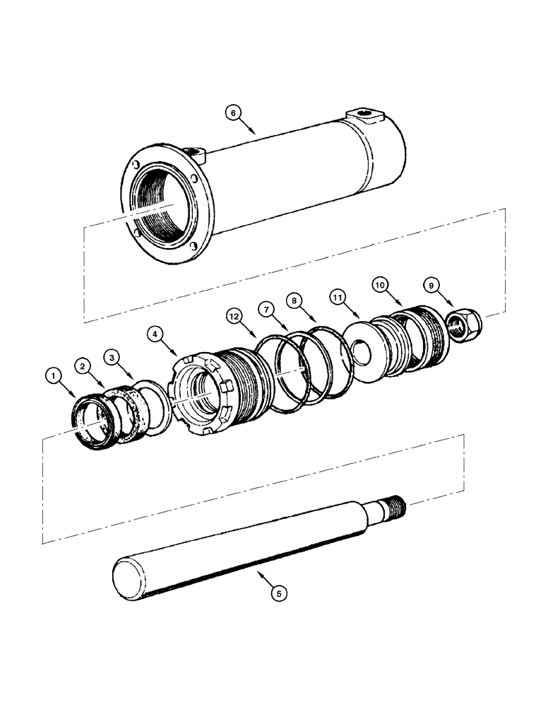 Схема запчастей Case 885 - (08-122[01]) - CYLINDER - SADDLE LOCK (08) - HYDRAULICS