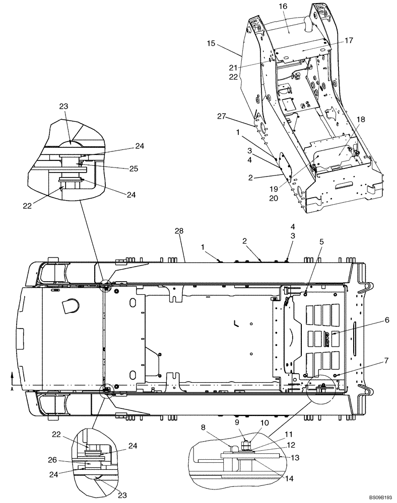 Схема запчастей Case 445 - (09-09) - CHASSIS (445) (09) - CHASSIS