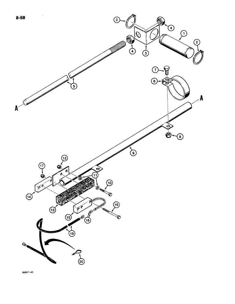 Схема запчастей Case W11B - (8-058) - RETURN-TO-DIG, BEFORE P.I.N. 9158252 (08) - HYDRAULICS