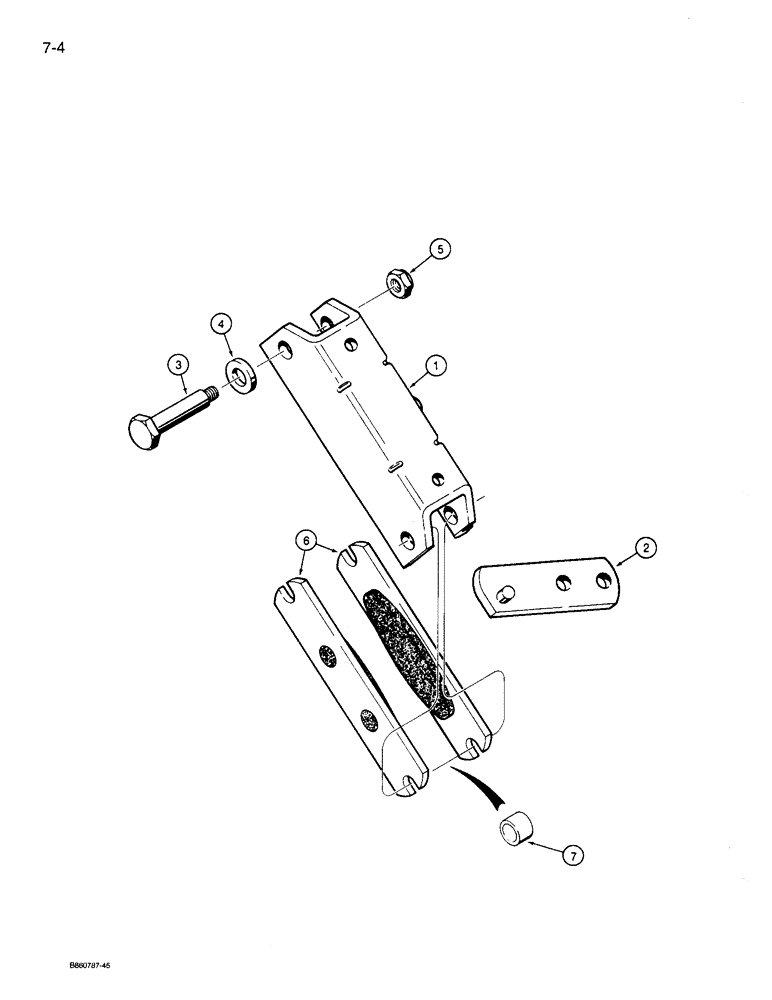 Схема запчастей Case 360 - (7-04) - PARKING BRAKE CALIPER (07) - BRAKES