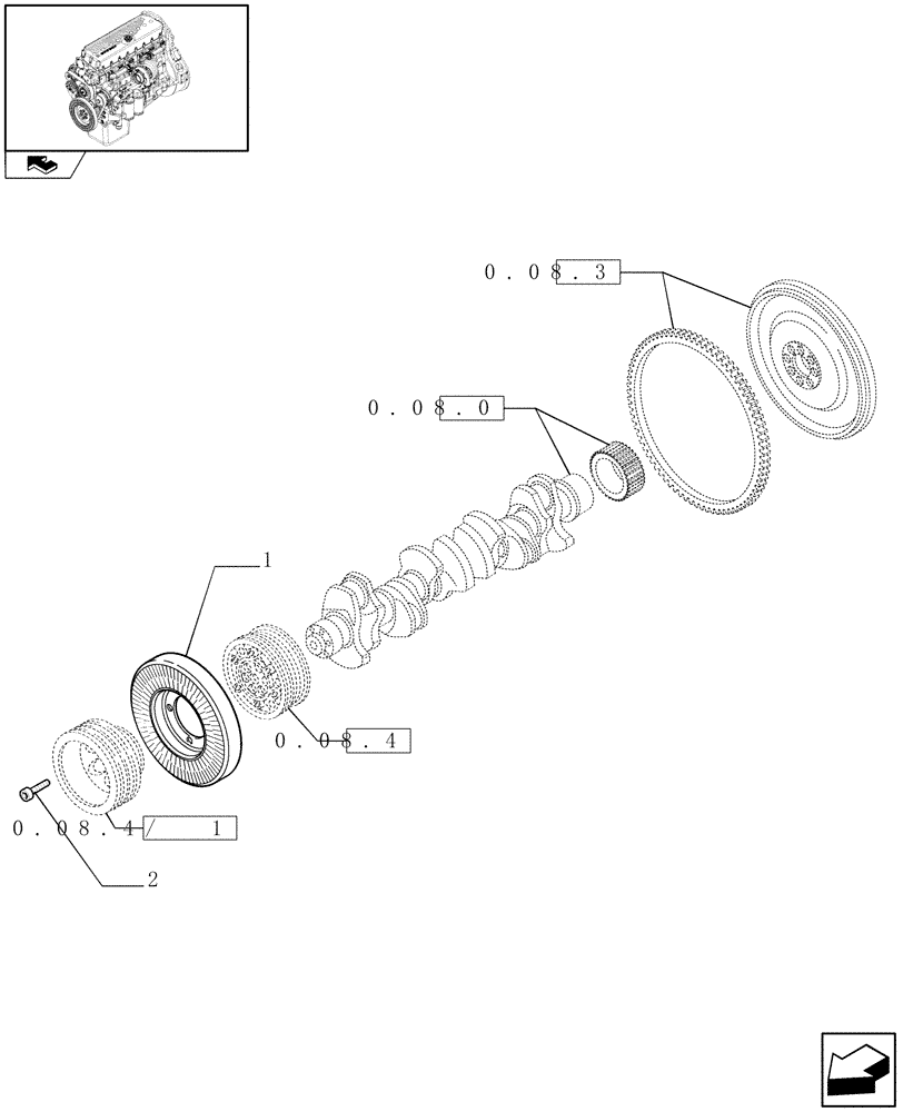 Схема запчастей Case F3AE0684S E908 - (0.08.42) - DAMPER (504162438) 