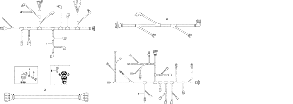 Схема запчастей Case 330 - (67A00021254[01]) - WIRINGS - SERIAL NUMBER HHD0000242 AND PRIOR (13) - Electrical System / Decals