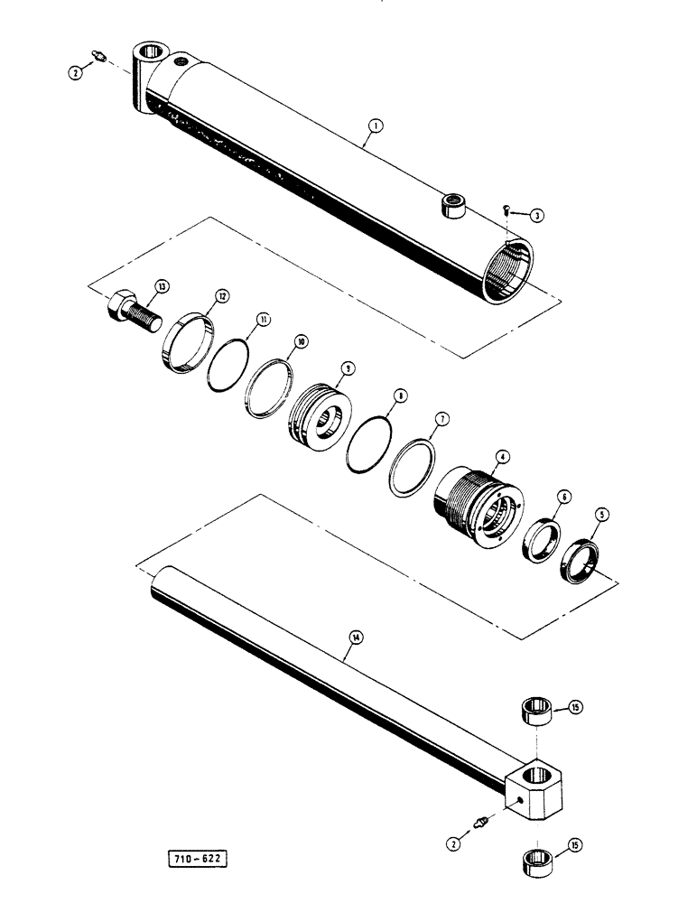 Схема запчастей Case 1529 - (240) - 4-IN-1 BUCKET CYLINDER (82) - FRONT LOADER & BUCKET