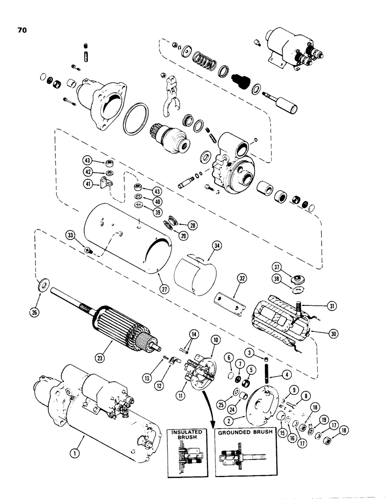 Схема запчастей Case W26B - (070) - R26137 STARTER, (504BDT) DIESEL ENGINE (04) - ELECTRICAL SYSTEMS